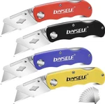 Diyself 4-PACK Folding Pocket Knife Compact Razor Box Cutter & 10 Extra Blades. Fixed Price $29.99.
