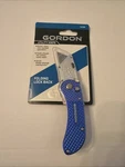 Gordon Utility Knife : Metal With Replaceable Folding Lock Back Blade New. Fixed Price $14.39.