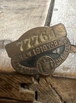 Antique 1919 Licensed Chauffeur Badge Id No. 77764 Pin New York Nyc Collar. Fixed Price $49.99.