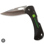 New John Deere Pocket Knife Black Thermoplastic Handle- TY27276. Fixed Price $32.00.