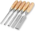 Sorby Boxwood Handled 5 Pc. Gilt Edge Chisel Set. Fixed Price $195.00.