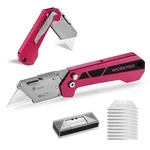 Workpro Pocket Folding Utility Knife Quick Open Axis Lock Cutter Extra Blades. Fixed Price $14.99.