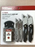 New Hyper Tough 4-PIECE Foldingutility Knife Box Cutter Set 25 Blades Included. Fixed Price $29.99.