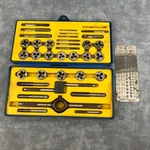 Vintage Threadit 35 Piece Threading Set Sae Drill Bit Tap And Die & Case. Fixed Price $49.99.