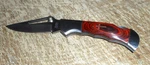 Graham Dunn Rosewood Handle Stainless Steel Pocket Knife Folding With Cross. Fixed Price $18.95.