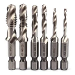 6PCS 1/4" M3-M10 Screw Drill Bits Hss Taps Countersink Deburr Set. Fixed Price $10.99.