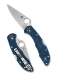 Spyderco Delica 4 Folding Knife 2.9" Drop Point Blade Blue Frn Handle C11PCBL. Fixed Price $123.00.