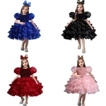 Little Girls Birthday Dress Costume Ball Party Up With Big Bow Headband. Fixed Price $23.98.
