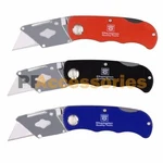 Folding Lockback Utility Pocket Knife Box Cutter With 5 Extra Blades Belt Clip. Fixed Price $8.99.