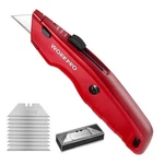 Workpro Premium Utility Knife Retractable All Metal Heavy Duty Box Cutter Quick. Fixed Price $14.40.