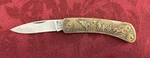 Vintage Western Usa Brass Cowboys Lockback Folding Pocket Knife. Fixed Price $69.99.