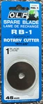 Olfa Rotary Cutter Spare Blade RB-1 "RTY-2/G" 45MM New In Sealed Pkg Japan. Fixed Price $9.00.