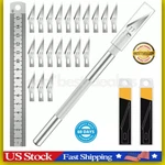 Kit Exacto Knife Set 20 Blade Refill For Leather Craft Pen Cutter Razor. Fixed Price $6.99.