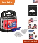 Standard SK5 Steel Utility Knife Blades 50-PACK With Wall-mountable Dispenser. Fixed Price $12.59.