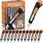 Diyself 12-PACK Box Cutters, Disposable Utility Knife, Retractable Fo. Fixed Price $15.24.