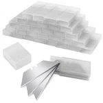 Utility Knife Blades, 100 Pcs Razor SK5 High Carbon Steel Box Cutter. Fixed Price $14.02.