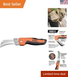 Klein Tools 44218 Folding Utility Knife With Replaceable Hawkbill Blade. Fixed Price $53.99.