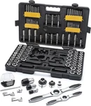 114-PIECE Ratcheting Tap And Die Set Sae Metric Threading Tool Kit 82812. Fixed Price $385.29.
