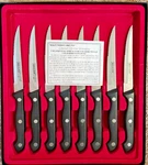 Maxam Steak Knife Set 8PC Serrated Blades Full Tang Triple Rivet In Gift Box. Fixed Price $26.98.