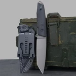 New 9.25" Tactical Fixed Blade Knife Deluxe Carbon Fiber Sheath 4.5" Tanto. Fixed Price $35.16.