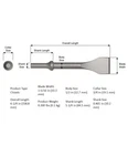 Ajax Tools A905 - .401 Shank Wide Chisel/scrape Made In The Usa. Fixed Price $22.50.