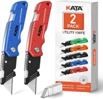 Kata 2-PACK Utility Knife Heavy Duty Retractable And Folding Box Cutter For Car. Fixed Price $14.99.