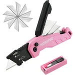 Workpro Folding Utility Knife Compact Box Cutter Quick Change Blade W/13PC. Fixed Price $15.99.