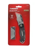 Husky - Folding Utility Knife.black.rapid Lock & Textured Grip W/10 Blades New!. Fixed Price $11.99.