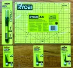 Brand New Ryobi Hobby Knife/ Blade/ Mat W/ 17 Replacement Blades Free Shipping. Fixed Price $33.00.