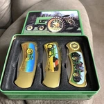 3 Piece Farm Tractor Theme Collection Folding Lock Blade Pocket Knife Set New. Fixed Price $20.00.