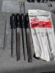 Rare 5PC Sears Craftsman Nos Black Handle File Set 31323 Bastard Cut Taper Imprt. Fixed Price $89.00.