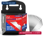 Diyself 50 Pack Utility Knife Blades, SK5 Steel Box Cutter With Dispenser. Fixed Price $15.29.