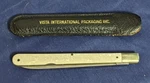 Vtg Rostfrei Folding Pocket Knife Fork Vista International Packaging Inc Sheath. Fixed Price $34.95.