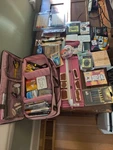 Large Scrapbooking & Card Making Craft Lot W/ Tote, Cutter, Stamps, Inks Tools. Fixed Price $65.00.