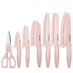 7 Piece Pink Coding Carbon Steel Boxed Knives Set With Sheaths And Gift. Fixed Price $19.99.