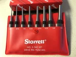 Starrett 8PC Drive Pin Punch Set Case #S565PC #52587. Fixed Price $74.00.