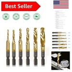 Versatile Titanium Drill & Tap Bits Set In 6 Popular Sae Sizes With Storage Case. Fixed Price $27.89.