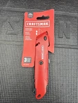 Sears Craftsman Nos Retractable Utility Knife Box Cutter Red CMHT10926. Fixed Price $26.00.