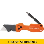 Klein Tools Folding Utility Knife With Driver, Compact Design. Fixed Price $44.99.