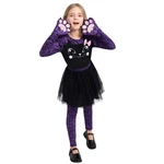 Weixinbuy Girls Leopard Cat Costume Glow Dark Halloween Dress Purple Size 3-4T. Fixed Price $15.66.