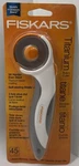 Fiskars 45MM Titanium Rotary Cutter Right Left Handed Gray White New. Fixed Price $15.99.