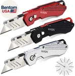 3-PACK Heavy Duty Box Cutter Folding Utility Knife With Zinc Alloy Body, Quick. Fixed Price $30.14.