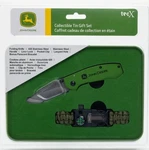 John Deere Pocket Folding Knife W/ Tin Case, Paracord Utility Bracelet. Fixed Price $29.99.