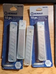 (40) Kobalt Snap Off 18MM 4" Cutter Retractable Utility Knife Replacement Blades. Fixed Price $24.99.