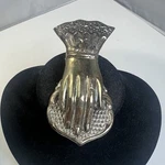 Antique Vintage Silver Tone Hand Hanging Or Tabletop Letter Paper Holder Clip. Fixed Price $29.66.