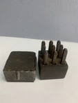 Vintage Standard Bench Made 1/8" Steel Number Punch Stamp Set Wood Box 0-9. Fixed Price $20.00.