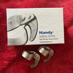 2 Rings- Handy Twine Knife Co. Safety Cutter Finger Fixed Blade Size 9. Fixed Price $11.99.