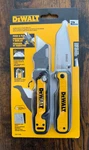 Dewalt DWHT10996 Folding Utility And Pocket Knife 2 Pc Set. Fixed Price $22.00.