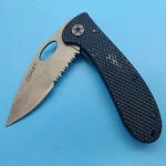Used Coast LX320 Pocket Knife Black On Silver Liner Lock Aa. Fixed Price $16.99.