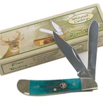 Frost Whitetail Cutlery Dog Leg Trapper Green Bone Pocket Knife. Fixed Price $15.45.